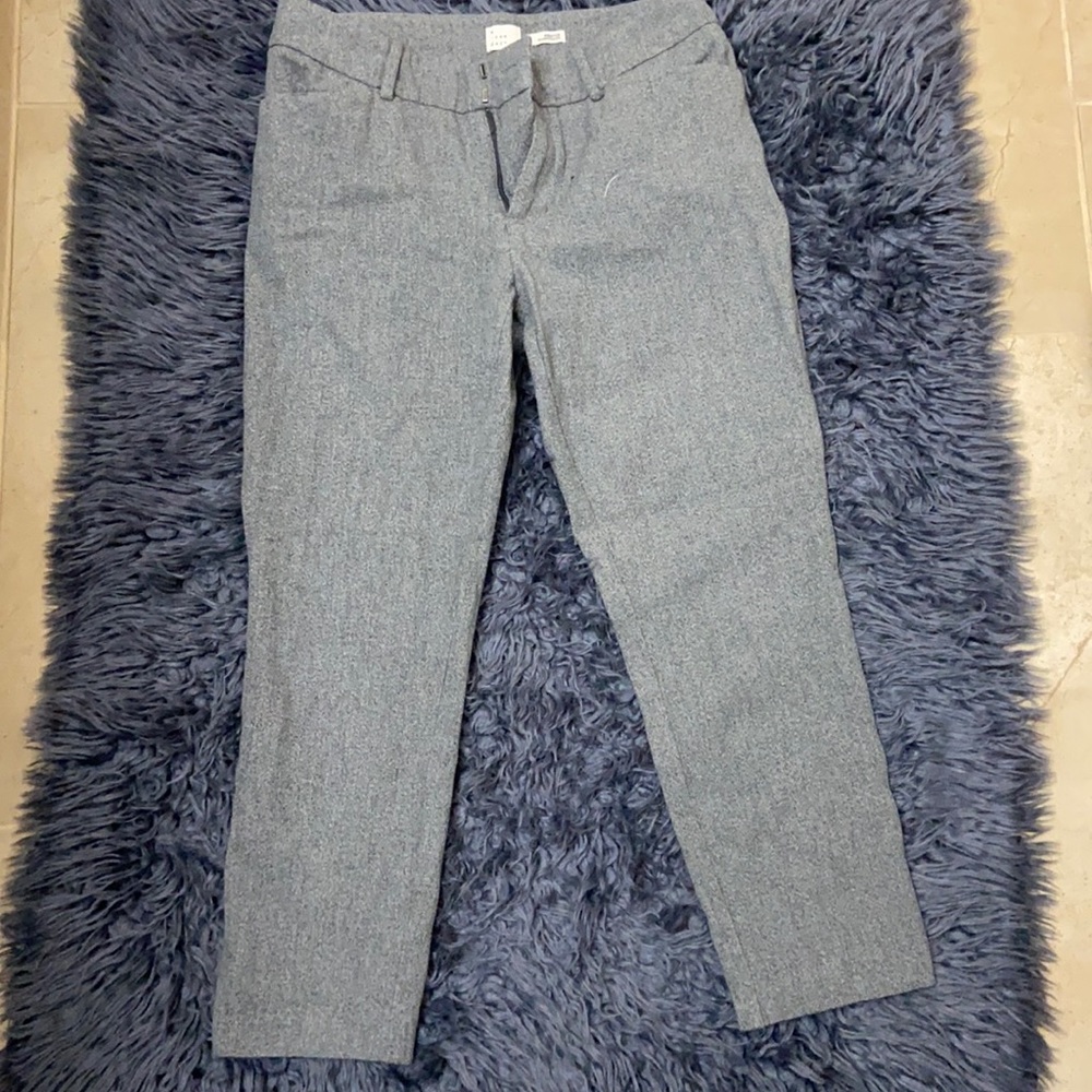 Gray Ankle Trouser Pants